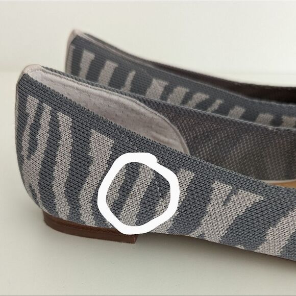 Corso Como Gray Fabric Pointed Toe Flats Women's 6 - Picture 10 of 10